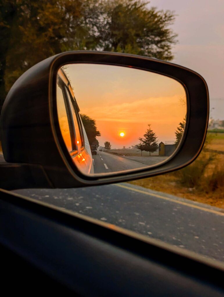 Car Rental Athens picture of the sunset while driving